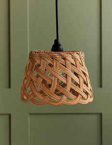 Boho Rattan <b>Wedding</b> Hanging Lantern Handwoven Wicker Pendant Light Shade Rustic Bridal Party Event <b>Ceiling</b> <b>Decorative</b> Lantern - Product Image 2