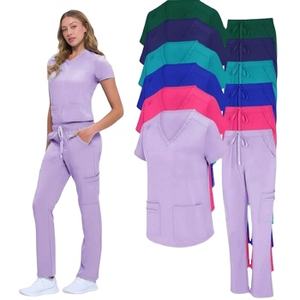 Uniformes de hospital de moda Enfermera Belleza Salón dental Ropa DE TRABAJO Uniforme Clínico Médico Conjuntos Mujeres Doctor Bata quirúrgica - Product Image 1