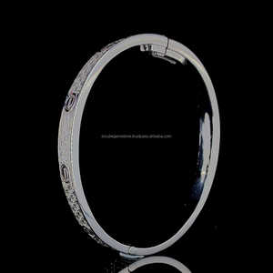 <b>Silver</b> 925 Moissanite Diamond Bracelet Wide Version 7mm Baguette Cut Bangle Pass Diamond Tester Luxury Jewelry - Product Image 4