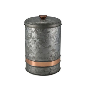 Vintage Metal Coffee Canister With Airtight Lid - Industrial <b>Kitchen</b> Storage Tin For Beans & Grounds Iron Food Jar For Farmhouse - Product Image 2