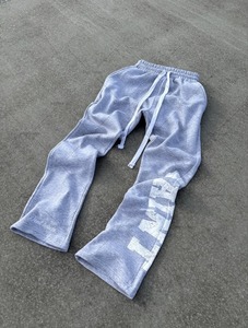 Conjunto Deportivo Personalizado para Hombre, Estilo Hip-Hop Urbano, con Estampado de Letras Retro, Sudadera con Cierre y Pantalones, Atuendo Urbano Moderno - Product Image 2