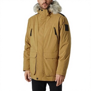 Chaqueta de Invierno para Hombre, con Cuello Mao, Cierre de Cremallera, Acolchada, Impermeable, Color Verde Oliva - Product Image 2