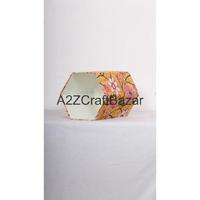 Poubelle hexagonale pliable en carton de coton tendance, design élégant, ouverture supérieure, taille personnalisée, pour bureau et hôpital