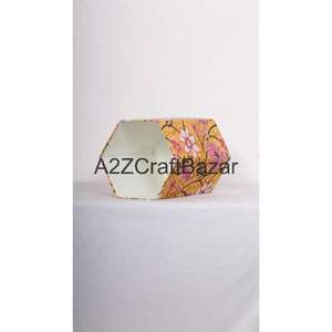 Contenedor de Papel y Cartón de Algodón de Moda, Forma Hexagonal, Plegable, Diseño Elegante, Abierto por Arriba, para Polvo, Tamaño Personalizado, Oficina, Hospital - Product Image 2