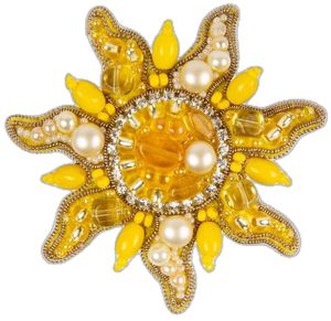 Luxury Beautiful Embroidered Beaded Brooch Luxury Handmade Dress Pin at Cheap Price - Product Image 5