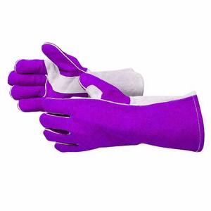 Guantes de Soldadura de Cuero Reforzado, Resistentes a la Abrasión y al Calor, para Bomberos, de Alta Durabilidad, para Asar a la Parrilla y Barbacoa - Product Image 5