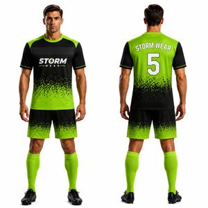 Uniforme de Fútbol de Alta Calidad a Precio Económico, 100% Poliéster Sublimado, Corte Ajustado, Suave y Cómodo, Uniforme de Fútbol para Club Masculino - Product Image 1