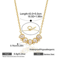 Collier avec pendentif en perle en acier inoxydable 316L, personnalisé, hypoallergénique, plaqué or 18 carats, cadeau pour elle, sans ternissement