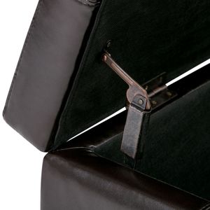 Kingsley Coffee Brown Large <b>Storage</b> Ottoman Stylish <b>Stools</b> & Ottomans Collection - Product Image 2