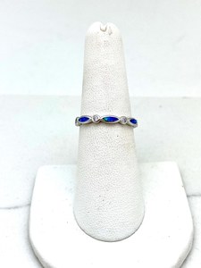 Blue <b>Opal</b> <b>Ring</b> Elegant Gemstone Jewelry Women Gift Handmade Adjustable Wholesale Supplier - Product Image 6