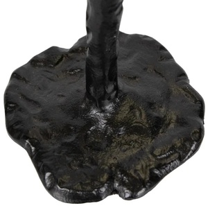 Juego de 2 Portavelas Cónicos de Metal Fundido Negro Mate Rústico, Candelabros de Metal Forjado con Textura Fundida, Soporte de Pilar Gótico para Decoración - Product Image 2