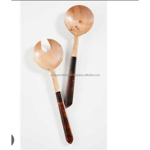 Eco-Friendly Mango Wood Dining Utensils <b>Set</b> Natural <b>Wooden</b> Spoons for Daily Meal Serving GrainEdge Cookware Tool <b>Set</b> - Product Image 1