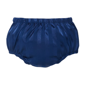 Conjunto de Pijama Clásico de Dos Piezas de Satén Azul Marino para Bebé, Ropa de Dormir Suave, Lisa, Sedosa y Ligera - Product Image 5