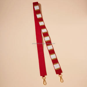 Borsa <span class=keywords><strong>a</strong></span> tracolla con perline fatta <span class=keywords><strong>a</strong></span> mano con motivo <span class=keywords><strong>a</strong></span> scacchiera rosso blu accessori moda fai da te tracolla con <span class=keywords><strong>gancio</strong></span> stile Vintage - Product Image 6