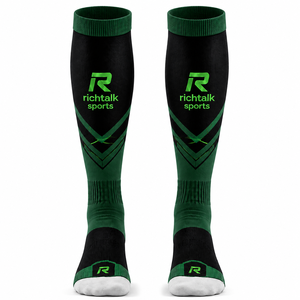 Comfortable <b>High</b> Performance Men's Solid <b>Knee</b> <b>High</b> Summer Sports <b>Socks</b> Breathable Quick Dry Eco-Friendly Soccer Knitted Adults - Product Image 1