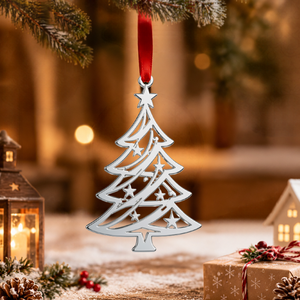 Custom Metal <b>Christmas</b> Ornament Embossed Logo Antique Gold Plated Tree Hanging <b>Decoration</b> OEM Wholesale - Product Image 2