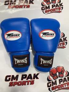 Nuevos Guantes de Boxeo Twins Blue Muay Thai con Cierre de Velcro, 100% Cuero Vacuno - Product Image 2