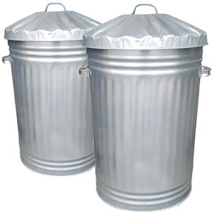 New design stainless steel <b>double</b> layer indoor round dustbin - Product Image 4