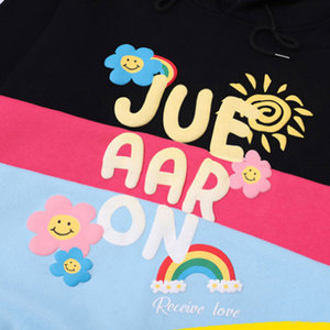 Nouveauté : Hoodies basiques en coton mélangé, séchage rapide, impression en relief, design personnalisé, coupe ajustée, en vente - Product Image 6