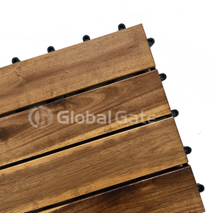 Azulejos de cubierta de madera de acacia de fácil instalación, suelo de patio exterior entrelazado - Product Image 3