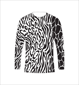 Black <b>White</b> Zebra Print Long Sleeve Athletic Shirt Lightweight Fitness Training <b>Tee</b> - Product Image 3