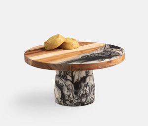 Resin Finishing Wooden <b>Cake</b> Stand Fruits <b>Cake</b> <b>Server</b> Round <b>Cake</b> Serving Stand Resin and Wood for Wedding and Birthday Parties - Product Image 5