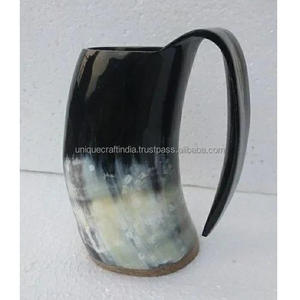 Proveedor al por mayor de alta calidad pulido búfalo beber cuerno taza tallada amor estilo fabricante de la India - Product Image 2