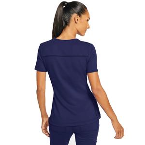 Conjunto de Uniforme Médico para Mujer, Transpirable, Elástico, de Pierna Recta, Manga Corta, Color Gris Púrpura, Funcional, para Lavandería - Product Image 5