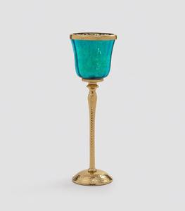 Decorative Iron Figurine <b>Candlestick</b> Holder with <b>Glass</b> Cup - Elegant Handmade Metal Handicrafts for Hotel & Living Room Decor - Product Image 4