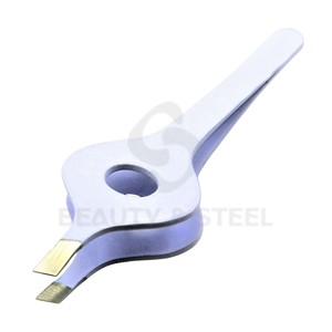 Pinzas de Precisión para Cejas de Acero Inoxidable de Grado Médico con Puntas Perfectamente Alineadas y Control Circular Ergonómico - Product Image 1