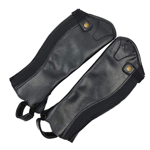 Demi-chaps d'équitation de qualité supérieure avec fermeture éclair, meilleurs demi-chaps d'équitation en cuir de vachette sur mesure - Product Image 1