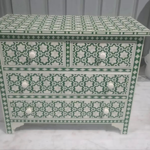 ILAHI's Bone Inlay <b>Drawer</b> Modern Design Agate Detailing <b>Storage</b> Portable Home Furniture - Product Image 1