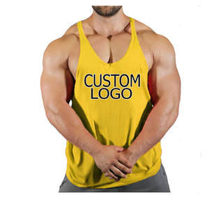 Wholesale Men's Gym Fitness Tank Tops Breathable Casual Eco-Friendly Quick Dry Compression Customized OEM Knitted Plus Size - Product Image 2