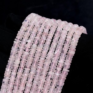 Cuentas de Cuarzo Rosa Natural Heishi de 4-5MM, Cuentas de Piedra Preciosa en Forma de Neumático Lisas para la Fabricación de Joyería, Cuentas de Cuarzo Rosa al por Mayor - Product Image 6