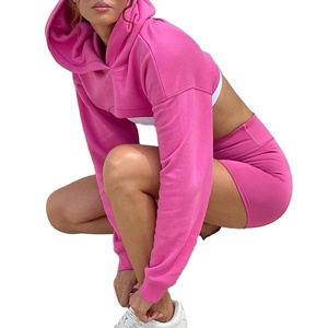 Sudadera Corta de Felpa Francesa de Algodón con Estampado Personalizado de Alta Calidad, Sudadera con Capucha Vintage para Mujer 2026 - Product Image 4