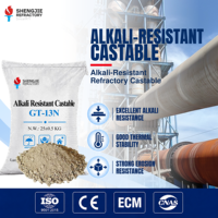 Matériau réfractaire coulable haute alumine résistant aux alcalis certifié ISO9001/CE de la marque Shengjie pour préchauffeur de cimenterie