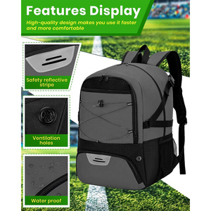 Custom Football Player <b>Backpacks</b> Soccer Training Bags Sports Team Gear OEM Pakistan Manufacturer Export Worldwide Supply - Product Image 2