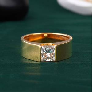 Anillo de compromiso de rubí cultivado en laboratorio de 2.05 CT con corte princesa, oro de 14K, solitario VVS-VS DEF, engaste de púas nupcial, buen corte, claridad VS1 - Product Image 1