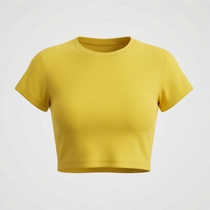 Camisetas Cortas de Diseño Personalizado para Mujer, Transpirables, de Manga Corta, con Decoración de Logotipo, Ropa Deportiva Informal de Primera Calidad para Mujer - Product Image 1