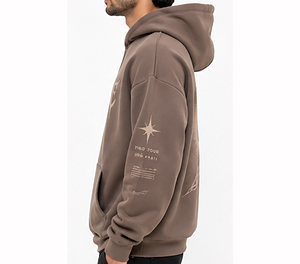 Sweat-shirt à capuche de luxe noir pour homme, coupe oversize, en coton épais, style streetwear hiver, chaud et tendance - Product Image 5