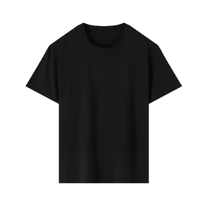 เสื้อยืดคอกลมแขนสั้นผ้าฝ้ายแท้พิมพ์โลโก้ตามสั่ง ทรงตรง ใส่ได้ทั้งคู่รักและครอบครัว ระบายอากาศได้ดี สำหรับผู้ชายและผู้หญิง - Product Image 1
