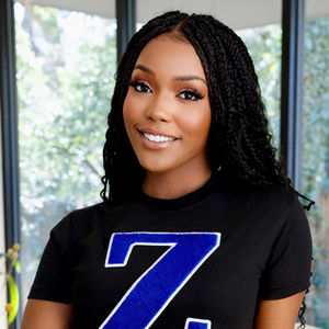 Camiseta Big Z Zeta de Chenilla Negra con Letras Blancas y Azules, Ropa de Sororidad, Camiseta Universitaria de Algodón con Bordado para Mujer - Product Image 2