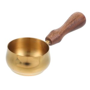 Brass Round <b>Sauce</b> Pans Minimalist Design Polished Finish Easy Clean No Cover Jam Pans Set of 6 - Product Image 6