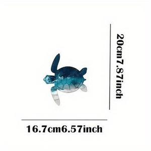 CIFbuy Scultura da Parete Artigianale in Ferro a Forma di Tartaruga Marina, Arte Metallica a Tema Costiero/Oceano per Soggiorno, Camera da Letto, TikTok, per Temu Pick - Product Image 6