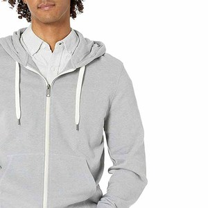 Sudadera con capucha y cremallera completa de forro polar técnico de alta calidad, lisa, de peso pesado, al por mayor, con logotipo personalizado para hombre - Product Image 5
