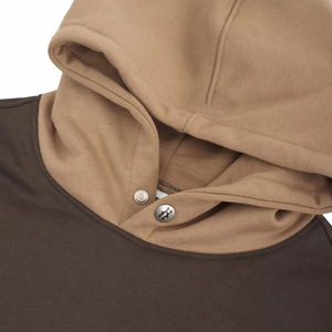 Sweat-shirt à capuche oversize pour homme, color block, en polaire, patchwork, décontracté, automne, coupe classique, manches longues, tricoté - Product Image 4