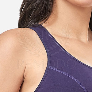 Seamed <b>Wide</b> <b>Strap</b> Customized Personalized Logo Womens Sports <b>Bra</b> Quick Dry Nylon/Spandex Stretch Fiber Gym Wear For Fitness - Product Image 4