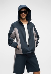 Veste coupe-vent à capuche pour homme, fermeture éclair, style sportif, vêtements d'extérieur pour le printemps, matière polyester - Product Image 6