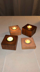 Candelero Redondo de Madera con Grabado en 1 Color para Decoración del Hogar y Ocasiones del Día de San Valentín - Product Image 6