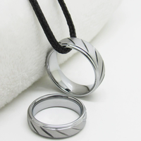 Bague en carbure de tungstène avec finition sablée et rainures diagonales, alliance étagée pour couples, bijoux tendance en gros